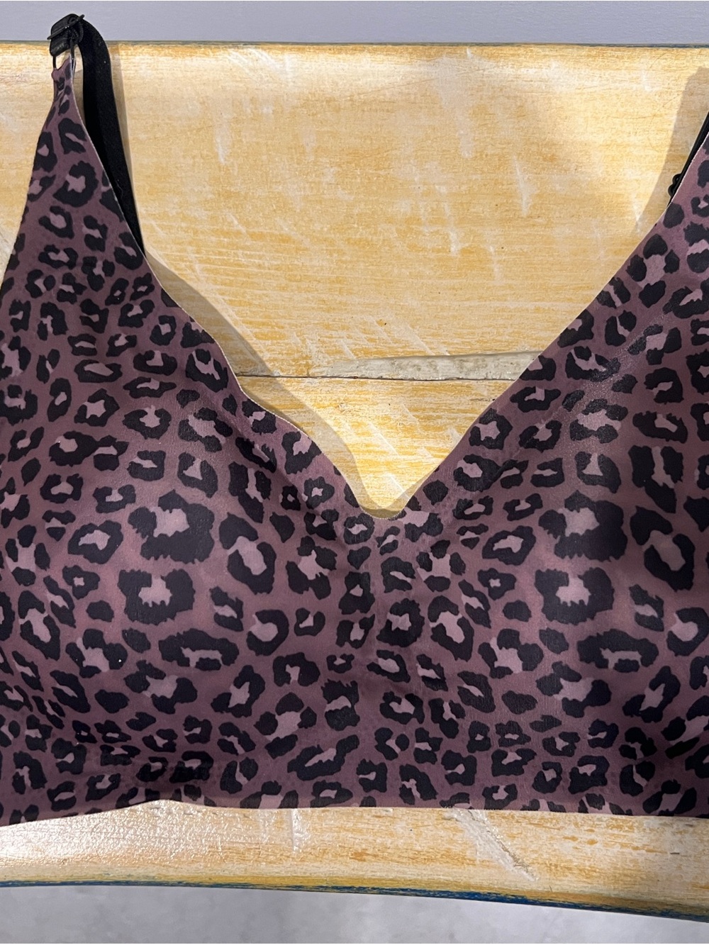 Wireless Leopard-Print Bralette in Mauve (Women Intimates)